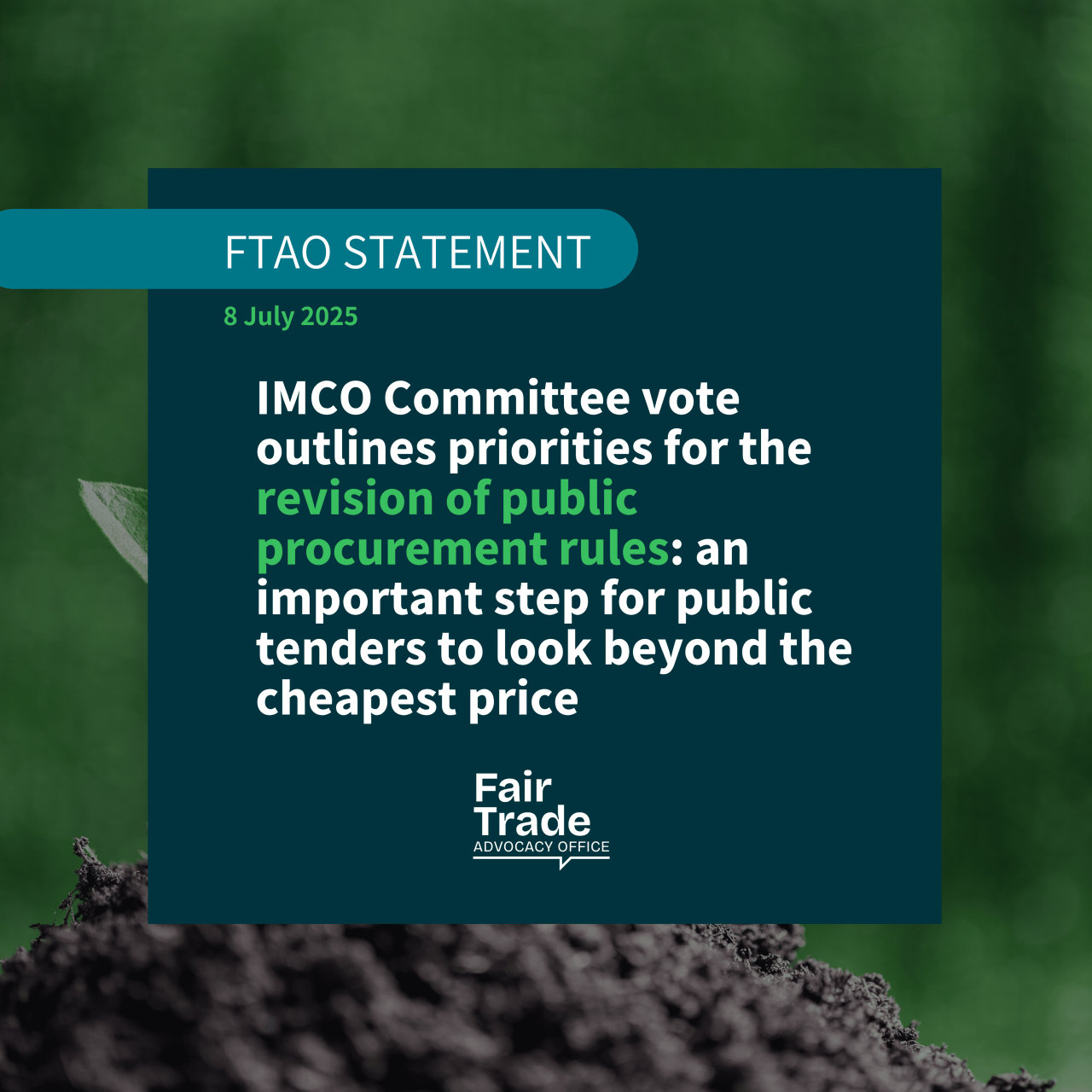 Vote in IMCO Committee: an important step for public tenders to look beyond the cheapest price