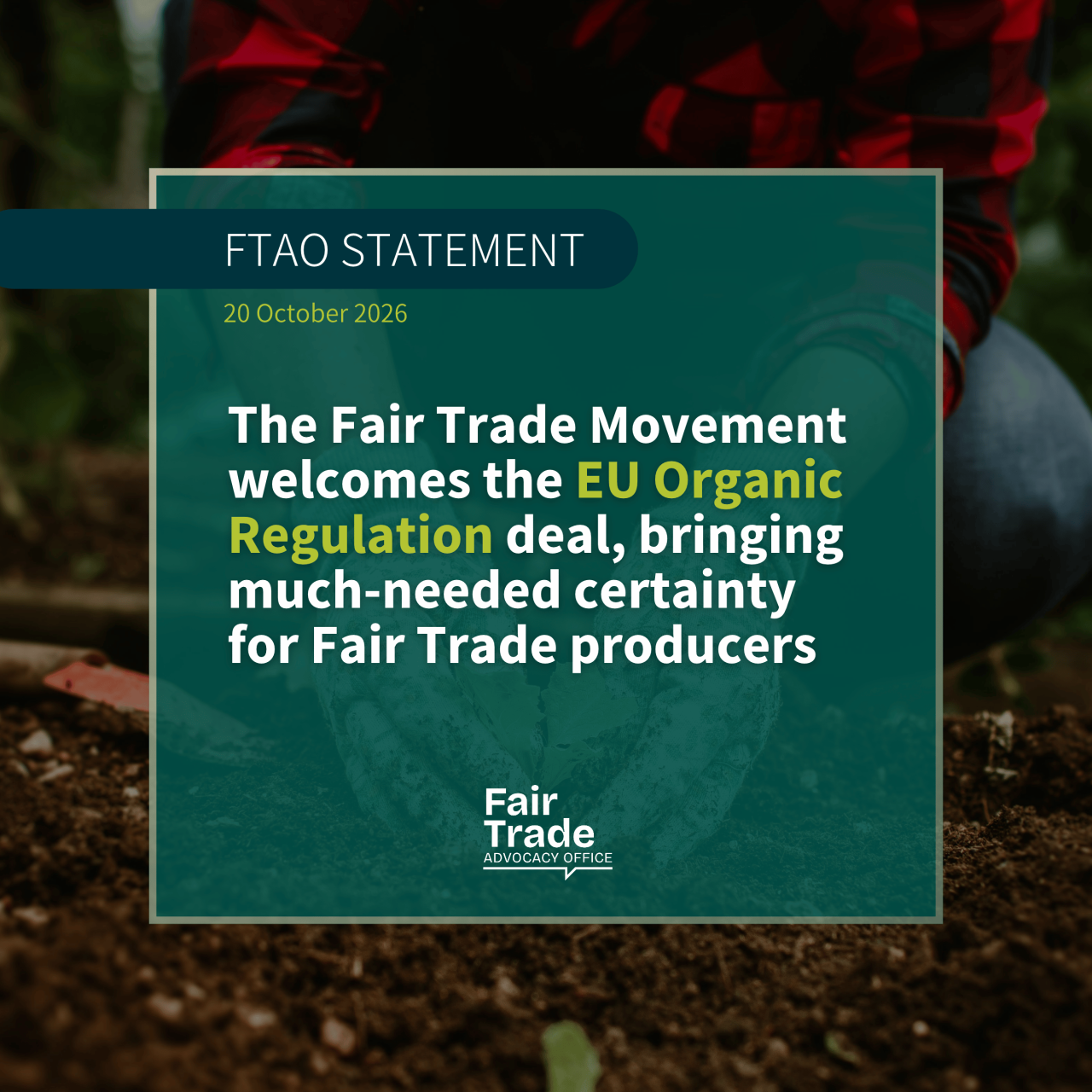 Organic Regulation deal gives certainty to Fair Trade producers