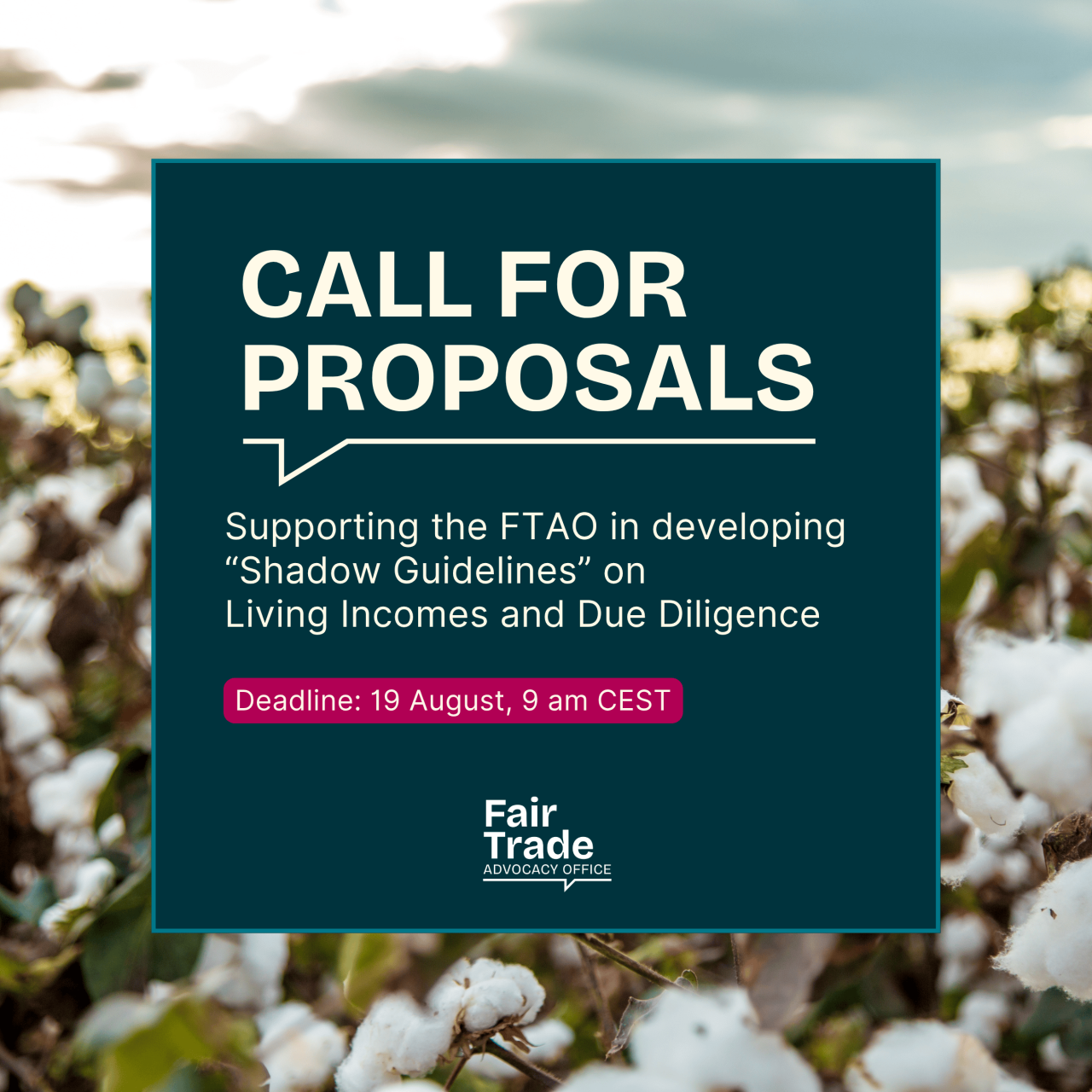 CALL FOR PROPOSALS: Supporting the FTAO in developing “Shadow Guidelines” on Living Incomes and Due Diligence
