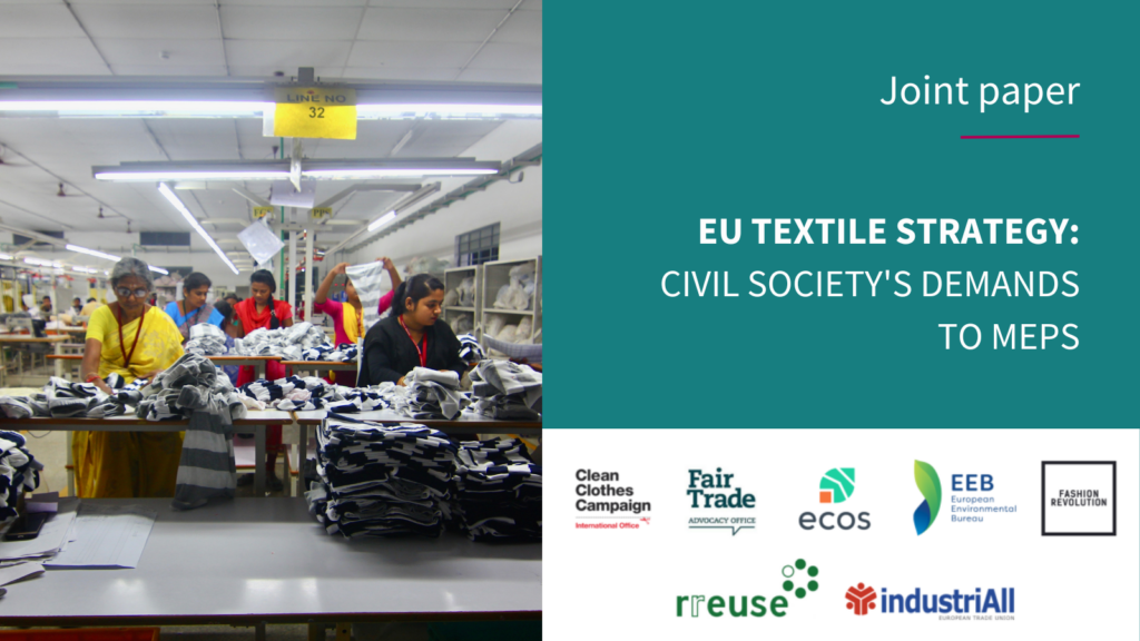 EU Textile Strategy: Civil Society’s demands to MEPs