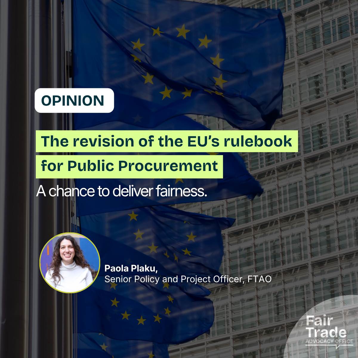 The revision of the EU’s rulebook for Public Procurement, a chance to deliver fairness
